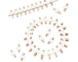 200 Houten Knijpers Hartvormig voor Foto's, Notities en Tafelorganisatie - Ideaal voor Knutselfeesten en Decoratie
