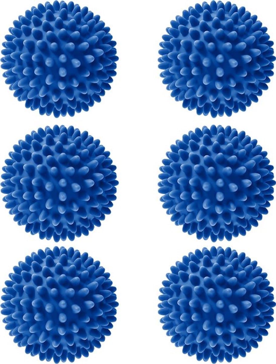 6 stuks-wasbal-droogbal-magische ontvuiling bal-zonnige kleding anti-winding-68mm-blauw — afbeelding 1