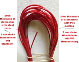 SnelShoppen - Waslijn 2 mm Extra Sterk met Stalen Kern en PVC Coating voor Thuis, Tuin, Camping - 5000 cm, 5 Kleuren, Perfect voor Buitengebruik en Hu — thumbnail 3
