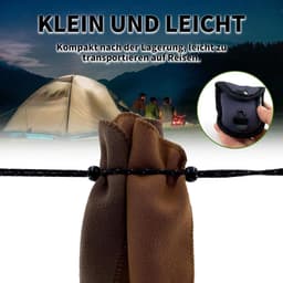 Waslijn - Lichtgewicht - Uittrekbaar tot 3 meter - Reflecterend - Voor Kamperen en Backpacken — thumbnail 1