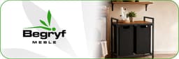 Begryf Wasmand - metaal stof - wit 92 l - 2 wakken - bovenplank - 73 x 33 x 71 cm - 92l — thumbnail 5