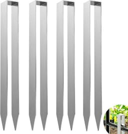 Set van 4 U-vormige Grondankers voor het Bevestigen van Rozenbogen en Waterleidingen, 300 x 29 x 21 mm, Duurzaam en Weerbestendig — thumbnail 1