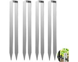 Set van 4 U-vormige Grondankers voor het Bevestigen van Rozenbogen en Waterleidingen, 300 x 29 x 21 mm, Duurzaam en Weerbestendig