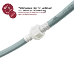 Fyveli - Wasmachine verlengslang - 1,5 meter - 3/4" aansluiting — thumbnail 2