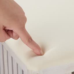 Stabiele wasmand met zitting - multifunctioneel - 1 stuk - wit/crème - hout/stof - 53x41x41 cm — thumbnail 2