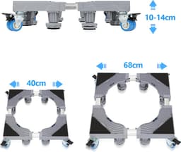 Wasmachine Verhoger - Wasmachine Opbouwmeubel - Wasmachine Sokkel - voor Droger, Koelkast en Vriezer Tot 300 KG 8 poten 4 wielen — thumbnail 3