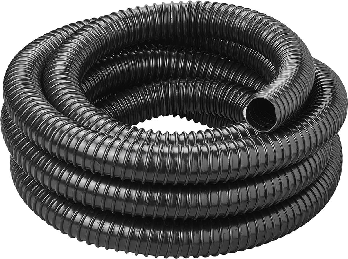 ProPlus Afvalwaterslang - 5 m - Afwatering - Temperatuurbestendig - Flexibel en Uittrekbaar - ø 32 mm - Voor het Geleiden van Afvalwater vanuit caravans/campers, vijvers en zwembaden - Afvoerkanaal - Zwart — afbeelding 1