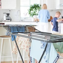Rörets droogrek zwart - Extra stevig - 18 meter lijn (extra lang) - XXL - Wasrek - Inklapbaar — thumbnail 5