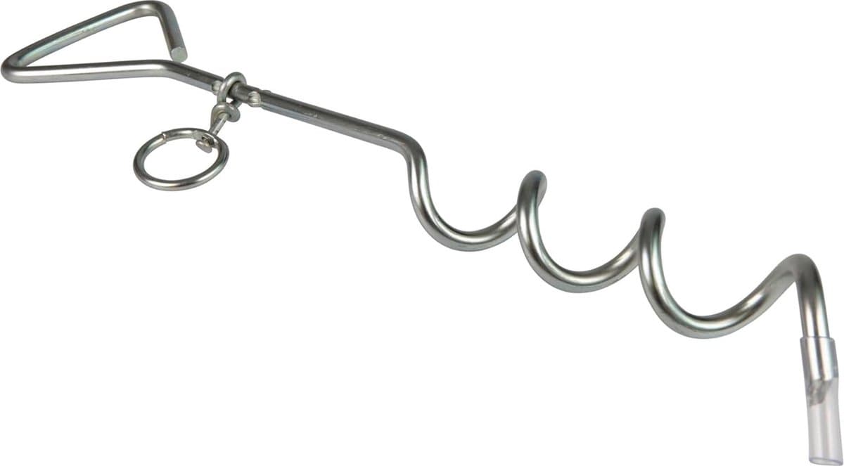 Spiraalharing-grondankers, grondankers, haring voor hondenriem, honden aanlegplok, aanlegspiraal voor tuin, 41 cm x 8 mm — afbeelding 1