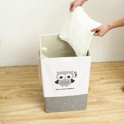 Reselectro - Wasmand - Wasmand Kinderkamer - Opbergmand kinderen - Opvouwbare Wasmand - Laundry Basket- Wasmand met Deksel - Opbergmand voor speelgoed - Speelgoedmand - 45L — thumbnail 2