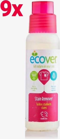 Ecover Ontvlekker - Vlekverwijderaar - Voordeelverpakking 9 x 200 ml - vuilbestrijdende enzymen - Biologisch afbreekbaar - Zero‑Waste Productie — thumbnail 2