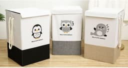 Reselectro - Wasmand - Wasmand Kinderkamer - Opbergmand kinderen - Opvouwbare Wasmand - Laundry Basket- Wasmand met Deksel - Opbergmand voor speelgoed - Speelgoedmand - 45L — thumbnail 3