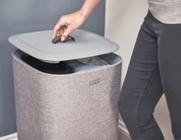 Joseph Joseph Tota Wasmand - 2 Compartimenten – Was Sorteren – 60 Liter - Grijs — thumbnail 3