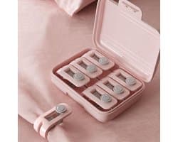 Stevige Dekbed clips - 6 Stuks- Inclusief Opbergdoosje - Dekbed Knijpers - Dekbed Klemmen - Dekbedclips - Lakens - Klemmen - Roze