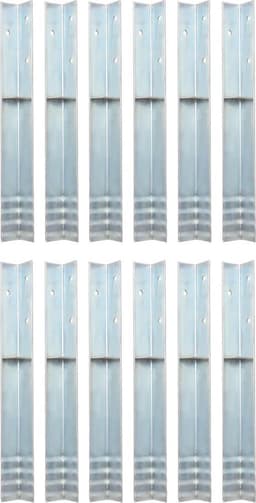 vidaXL - Grondanker - L-vormig - 5x5x50 - cm - gegalvaniseerd - staal - 12 - st — thumbnail 1