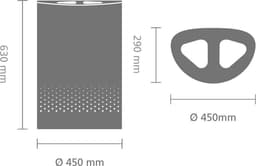 Brabantia Wasmand - met Deksel - 55 l - White / Kunststof deksel — thumbnail 2