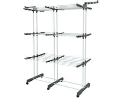 Multifunctioneel droogrek - grote capaciteit - praktisch en modulair - 1 stuk - staal en kunststof