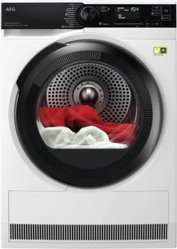 AEG Series 9000 TR9W75780, Vrijstaand, Voorlader, Warmtepomp, Wit, Draaiknop, Touch, Rechts — thumbnail 1