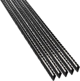 Grondanker Stakes Heavy Duty 12 Inch Rechte Wapening voor Tuin en Camping - Zwart Gepoedercoat Staal — thumbnail 1