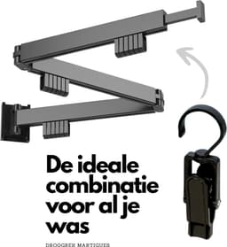 GOODD® - Wasknijpers - Knijpers - 20 STUKS - Met haak - Zwart - Droogrek knijpers - Wasrek knijpers — thumbnail 4