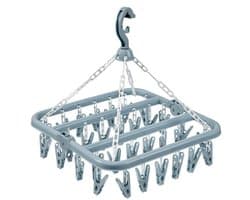 Sokkendroger - Droogrek - 32 Knijpers - Sokken Hanger - Wasrek Sokken - Wasrek - Droogrek - Carrousel - Droogcarrousel - Washanger - Sokkendroogrek - Blauw