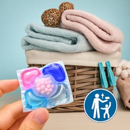 Wasmiddel Waspods 10 stuks Testpakket | Voor alle kleuren was en delicate stoffen | Hypoallergeen, Antibacterieel, Milieuvriendelijker, met Wasverzachter — thumbnail 2