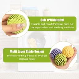 Droogballen Set - 9 stuks herbruikbare wasdrogerballen voor wasdroger met anti-beperkingseffect. Makkelijk te gebruiken in wasmachine en droger. Geschikt voor alle stoffen. — thumbnail 4