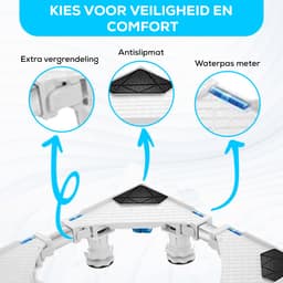 Fleau Home Wasmachine Verhoger PRO - Max 500KG - Met Wielen - Verstelbaar - Droger, Koelkast Kast - Meubelroller - Stapelkit - Opbouwmeubel - Wit — thumbnail 5