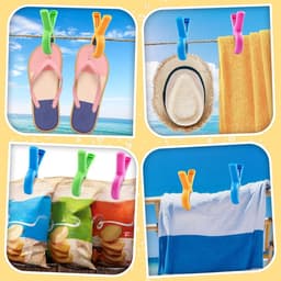 12 stuks - Wasknijpers - Kleding- en beddengoedklemmen - Multifunctionele wasknijpers - Geel, blauw, roze en groen - Ideaal voor het ophangen van dekens, lakens en kleding - Sterke grip en windbestendigheid, perfect voor buitengebruik — thumbnail 5