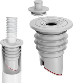 Afvoerplug wasmachine - Afvoerplug afdekking vloer - Siliconen afdichting gootsteenafvoer - Afvoerplug wastafel - 1,38" - 1,57" [(35-40mm)] — thumbnail 1