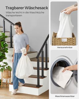 Wasmand - Met Afneembaar Deksel - Natuurlijke Kleur — thumbnail 5