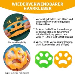 16 Stuks - Wasballen Voor Wasmachine - Haarvanger Wasbollen - Wasbal - Anti haar - Ook geschikt voor dierenharen - Herbruikbare - Wasballen Pluizenverwijderaar — thumbnail 5