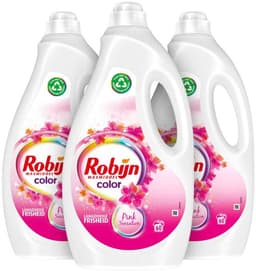Robijn - Vloeibaar Wasmiddel Color Pink Sensation 60 Wasbeurten - 3 x 3 liter - Voordeelverpakking — thumbnail 2