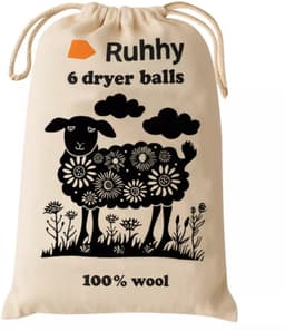 Ruhhy 6‑pack wollen drogerballen – 30% sneller drogen - 100% wol, herbruikbaar tot 1000x — thumbnail 3