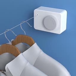 Allecto Plus - Intrekbare Kledinglijn voor Zwaar Gebruik - Drogen van Wasgoed - Muur Gemonteerd - Roestvrijstalen Lijn - 13.8 Ft - Niet-Verzakkende Waslijn — thumbnail 4