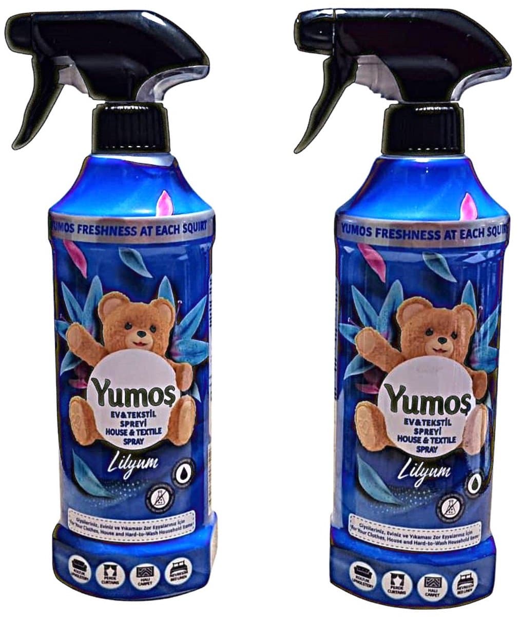 Yumos Spray Lilyum 2x 450 ml – Textielverfrisser – Langdurige Frisse Geur & Directe Opfrissing — afbeelding 1