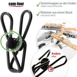 2 stuks - draagbare kampeer waslijn - Elastische waslijn - Kampeerwaslijn - kampeeraccessoires - Reis waslijn - Waslijn - Zwart — thumbnail 3