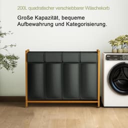 Equivera Wasmand 4 Vakken - Wasmand - Wassorteerder - Wasbox — thumbnail 5