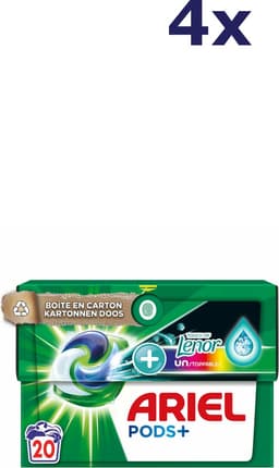 Ariel Wasmiddel Pods + Touch of Lenor – 4 x 20 Wasbeurten – Voordeelverpakking — thumbnail 1
