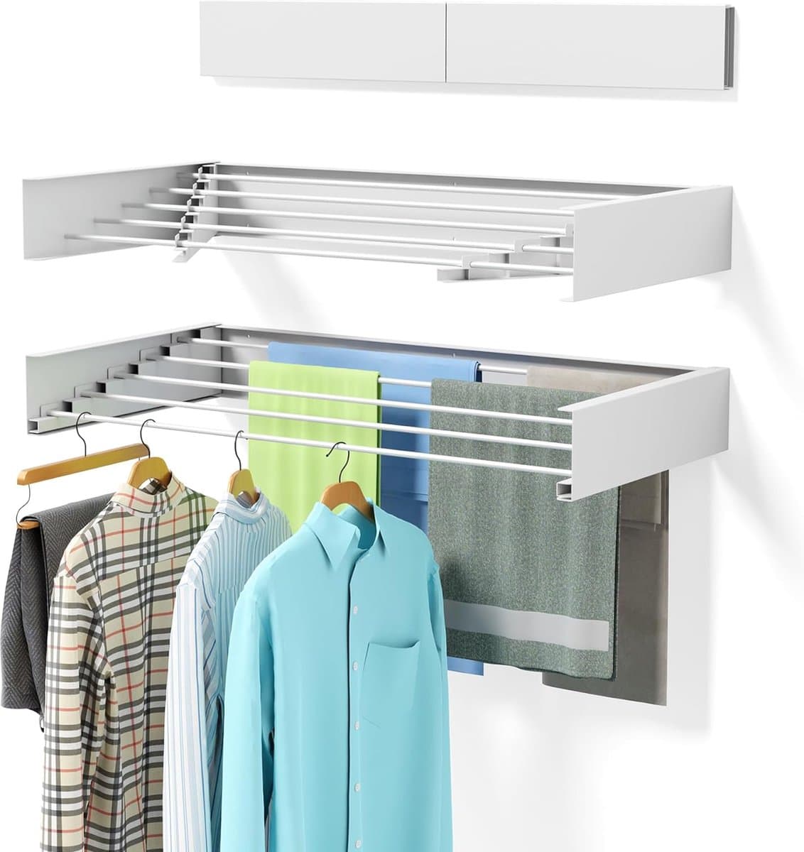 Pochon - Wanddroogrek - 100cm - Wit - 3,5x100x13 — afbeelding 1