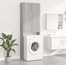 Wasmachine ombouw - Kast - Opbouwmeubel - Verhoger - Wasmachine meubel - Opbergkast - Hout - Grijs sonoma eiken — thumbnail 1