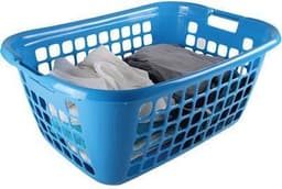 Sunware - Basic wasmand 65cm laag blauw - 65 x 45 x 27 cm — thumbnail 2