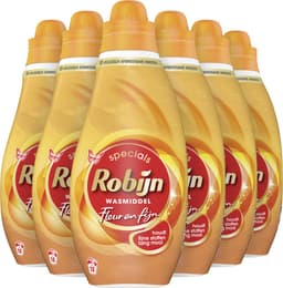 Robijn - Vloeibaar Wasmiddel -Fleur & Fijn - 6 flessen - 108 Wasbeurten - Voordeelverpakking — thumbnail 2