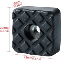 FSW-Products Rubberen Voetjes - 4 Stuks - Vierkant - 22 x 22 x 9 mm - Anti-Slip Meubelonderzetters - Trillingsdempers - Zwart — thumbnail 3