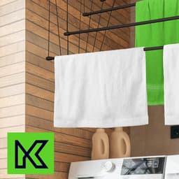 KADAX Plafondwasdroger, wasdroger voor het plafond 6, wanddroger met polyethyleen beklede stalen spijlen, plafonddroger draaglast 12 kg (6x110/zwart) — thumbnail 5
