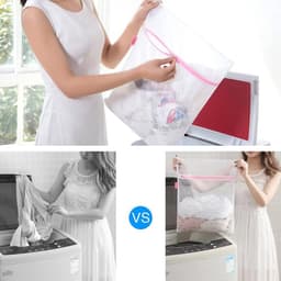 2 stukken wasnet voor wasmachine - waszak 30 x 40 cm - kleine wasnet met verborgen rits - waszak voorkomt vervorming en kreuken van kleding - wasnet beschermt kleding — thumbnail 3