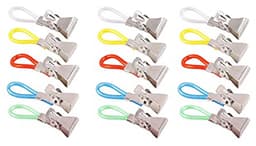 15 stuks multifunctionele handdoekclips en klemmen voor badkamer en keuken - variabele kleuren — thumbnail 1