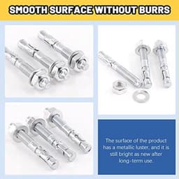 Wigankers 3/8" x 3" Verzinkt Heavy Duty Bevestiging voor Beton - 20 Stuks — thumbnail 2