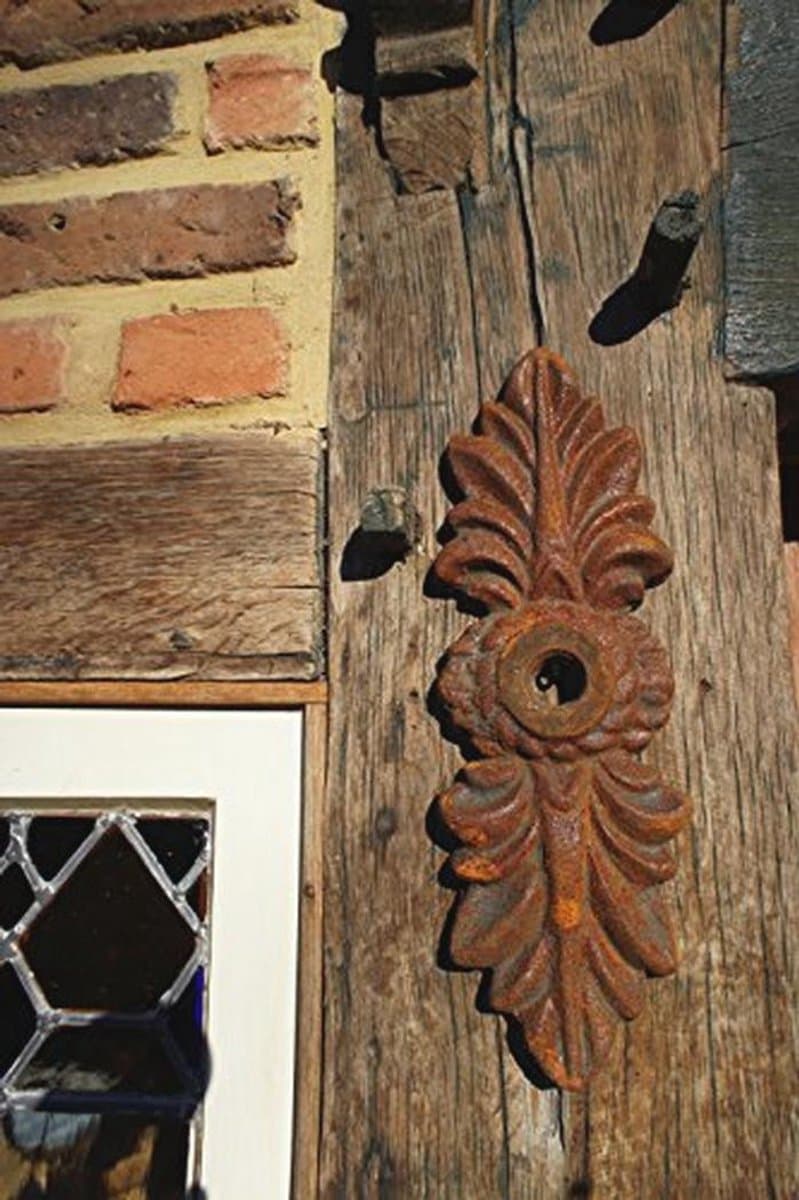 Antiek Muuranker Wandornament - Dubbelblad Gietijzer — afbeelding 1