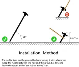 Tentankerset voor vloerbevestiging - 12 stuks 25 cm grondankers van staal - oranje - stabiliteit voor tenten op harde ondergronden. — thumbnail 4